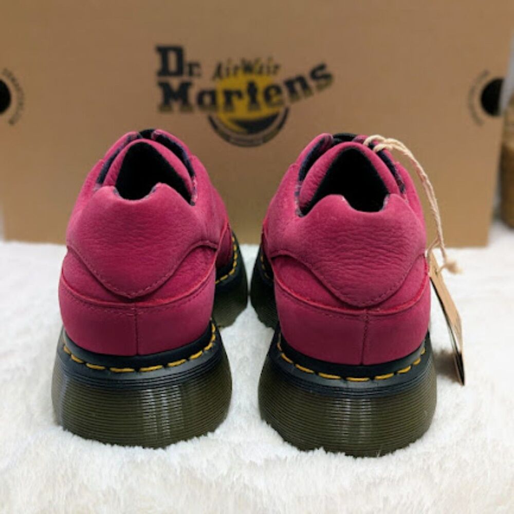 Dr. Martens Buzz 5i Fuchsia Pink Milled Nubuck WP Leather Lace-Up Shoes UK 7 NIB - Picture 7 of 14